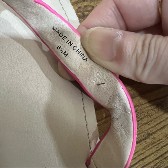 Rebecca Minkoff Womens Fiona Flip Flops Sandals Pink Studded Sz 6.5 M Beachy EUC - Picture 6 of 7